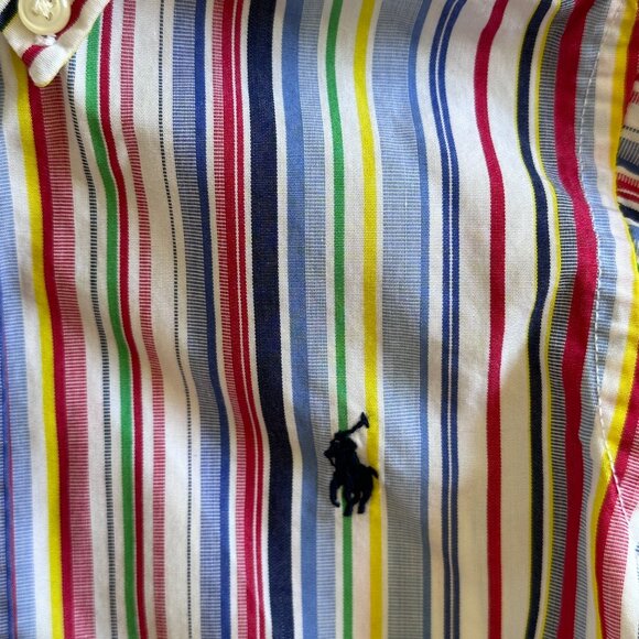 Polo Ralph Lauren Boys Size 4T Oxford Button Down Stripe Shirt Long Sleeves - Picture 2 of 5